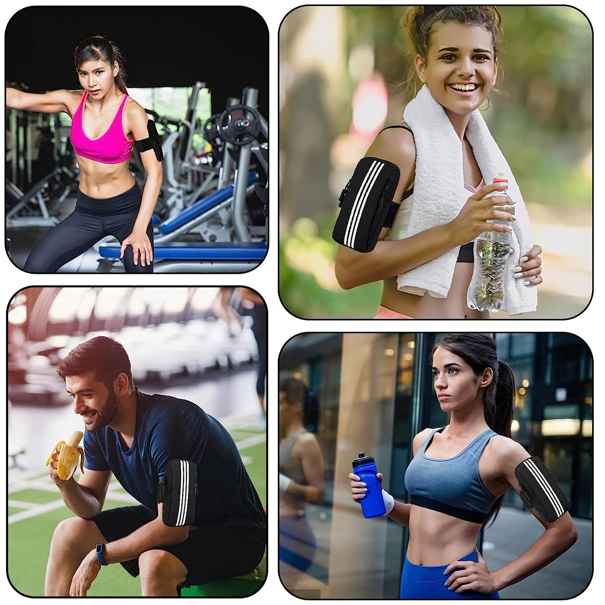 Optifit Armband for Mobile Phone Running with Luminous, Waterproof Phone Holder for Running for iPhone 14 PRO MAX/13/12, Dual Layer Large Capacity Arm Band with Card Holder for Within 7in 's Mobile Optifit Armband for Mobile Phone Running with Luminous, Waterproof Phone Holder for Running for iPhone 14 PRO MAX/13/12, Dual Layer Large Capacity Arm Band with Card Holder for Within 7in 's Mobile